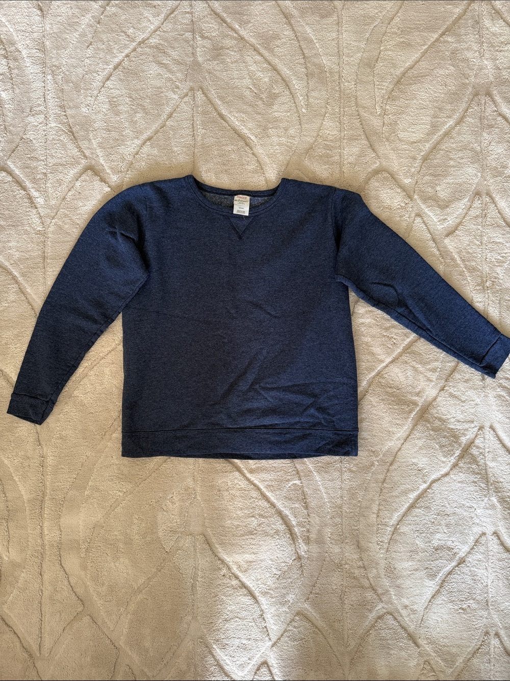 Heather blue crew neck sweatshirt